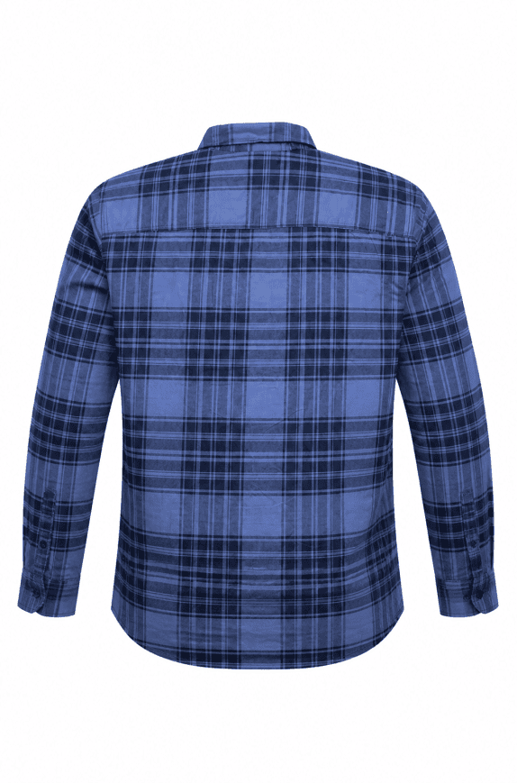 LEE PLAID SHIRT CHECK BLUE MEN PRE OWNED L