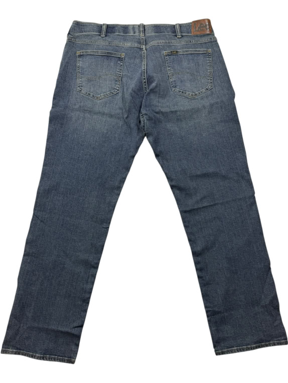 Lee Extreme Motion Straight Taper Jeans Logo Blue Men’s 2XL