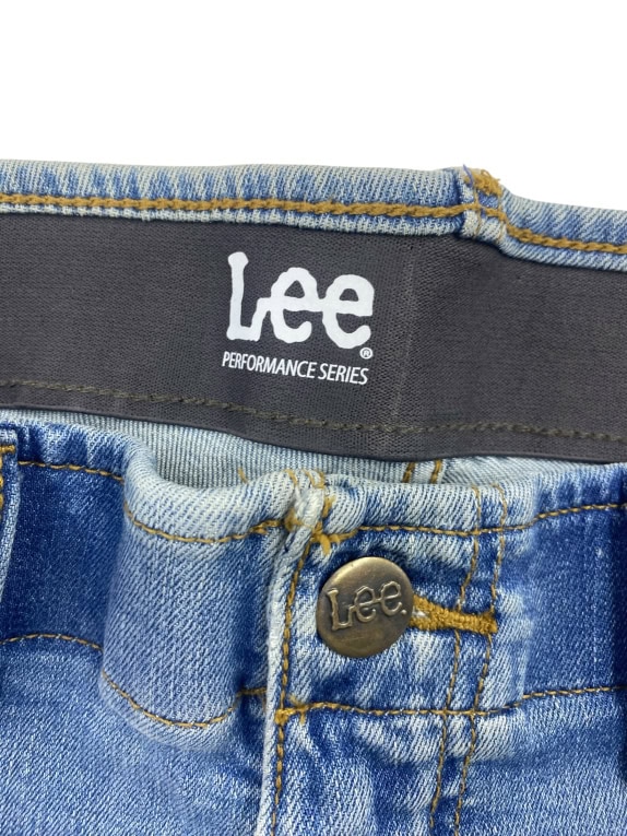 LEE Τζιν Παντελόνι Straight Fit Light Blue Leather Logo Ανδρικό Μέγεθος 50 (6XL)