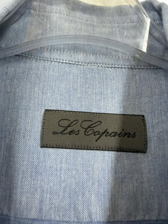 LES COPAINS Πουκάμισο Vintage Oxford Σιέλ Ανδρικό L
