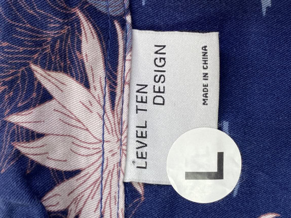 LEVEL TEN DESIGN ΠΟΥΚΑΜΙΣΟ ALOHA ΜΠΛΕ ΑΝΤΡΙΚΟ PRE OWNED L
