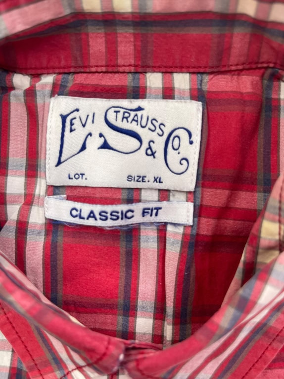 Levi Strauss & Co. Πουκάμισο Καρό Classic Fit Κόκκινο Ανδρικό XL