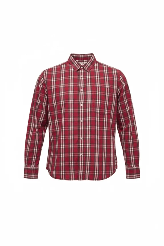 Levi Strauss & Co. Camicia scozzese Classic Fit rossa da uomo XL