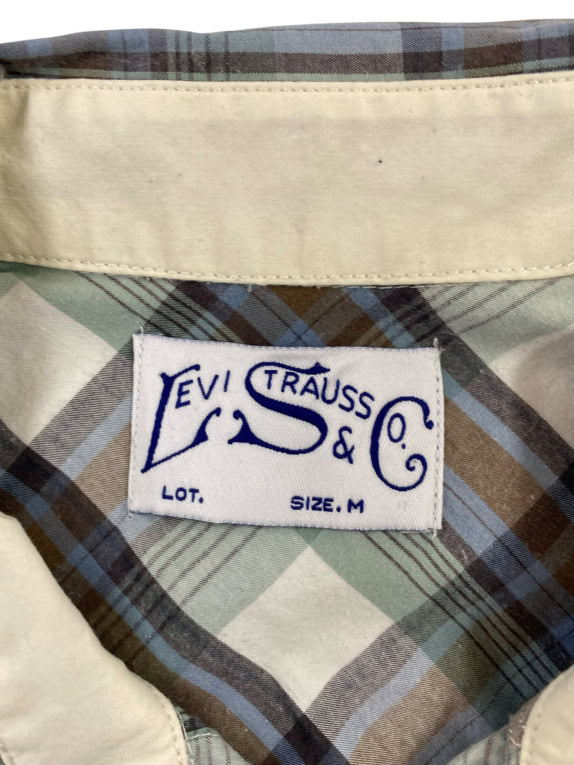 LEVI STRAUSS & CO ΠΟΥΚΑΜΙΣΟ ΚΟΝΤΟΜΑΝΙΚΟ VINTAGE ΚΑΡΟ ΠΡΑΣΙΝΟ/ΜΠΛΕ ΓΥΝΑΙΚΕΙΟ M