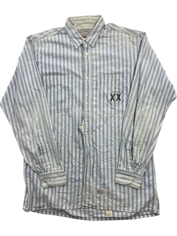 LEVI STRAUSS & CO Πουκάμισο Vintage Με Ρίγες Μπλε Ανδρικό L