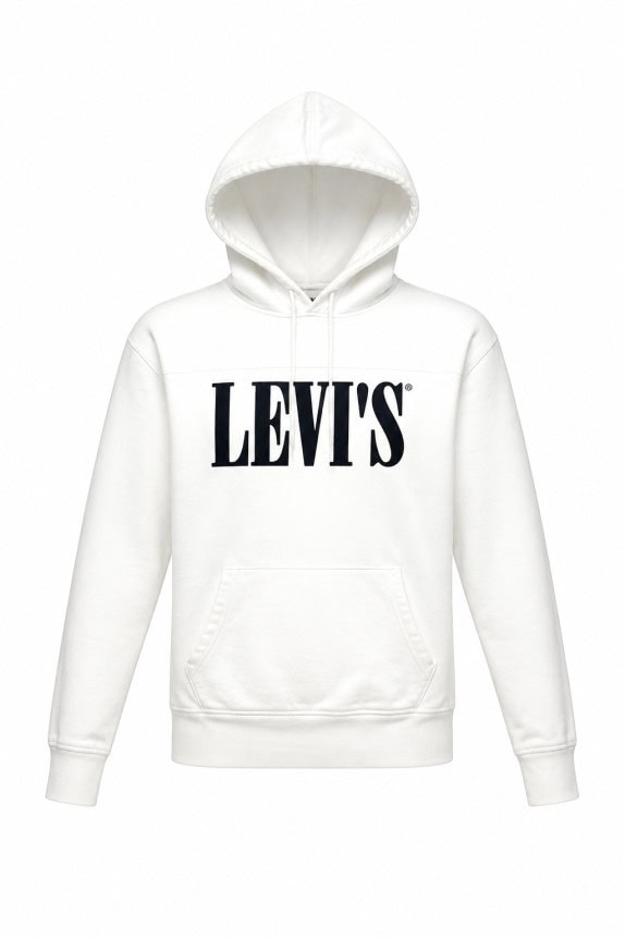 LEVI STRAUSS HOODIE GRAPHIC OFF WHITE MEN PRE OWNED M