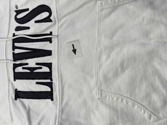 LEVI STRAUSS HOODIE GRAPHIC OFF WHITE MEN PRE OWNED M