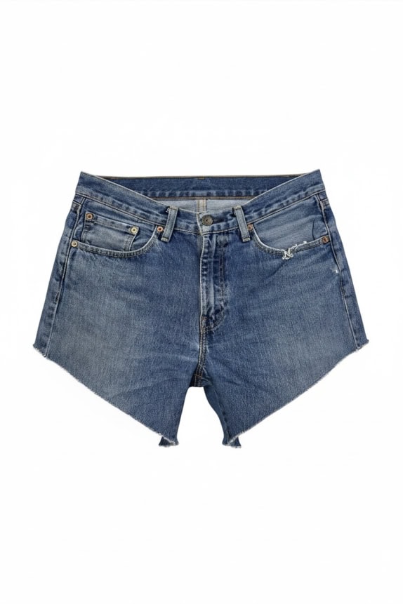 LEVI'S 505 DENIM SHORTS CUT-OFF ΜΠΛΕ UNISEX M