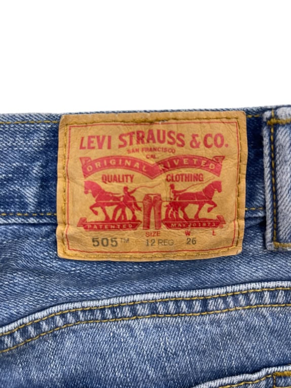 LEVI'S 505 DENIM SHORTS ΜΠΛΕ UNISEX XS