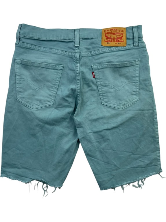LEVI'S 511 DENIM ΣΟΡΤΣ CUT-OFF ΠΡΑΣΙΝΟ-ΜΠΛΕ UNISEX M