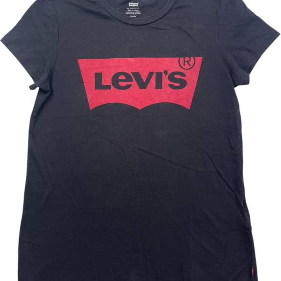 LEVIS T-SHIRT GRAFICA MINIMAL NERA DA DONNA USATA