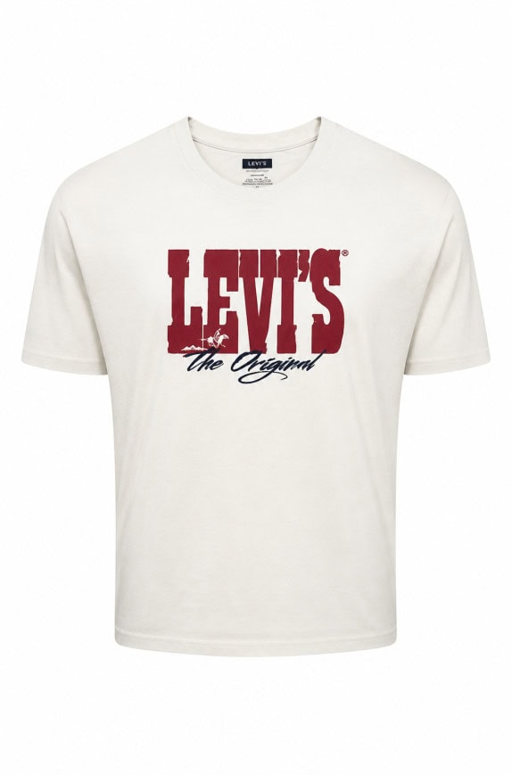 LEVIS GRAPHIC TEE VINTAGE CREAM MENS PRE OWNED M