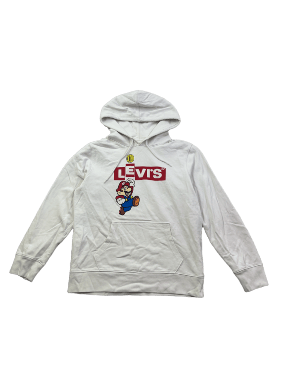 LEVIS HOODIE GRAPHIC OFF WHITE UNISEX PRE OWNED S