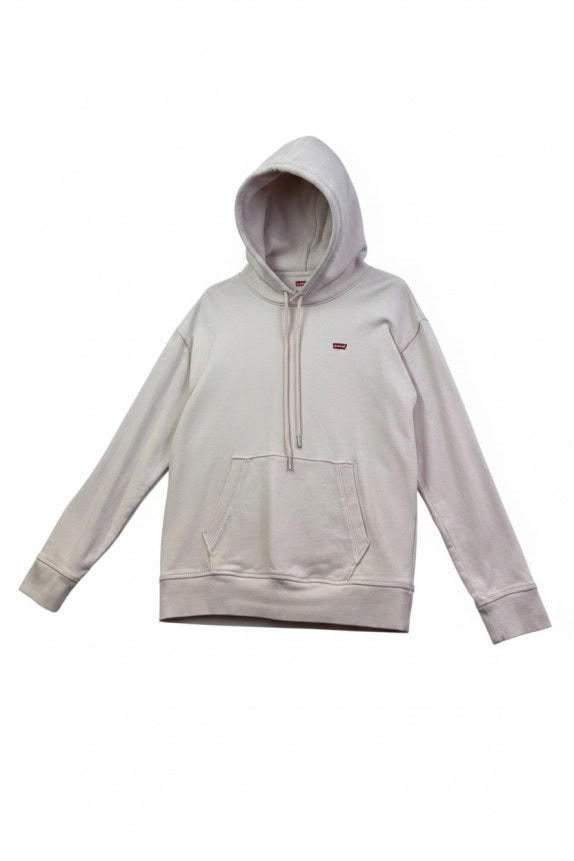 LEVIS FELPA CON CAPPUCCIO MINIMAL ROSA CHIARO UNISEX PRE OWNED S