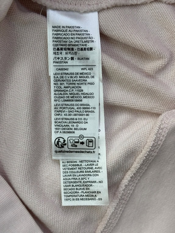 LEVIS HOODIE MINIMAL ΑΝΟΙΧΤΟ ΡΟΖ UNISEX PRE OWNED S