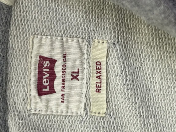 LEVIS HOODIE MINIMAL ΓΚΡΙ UNISEX PRE OWNED XL