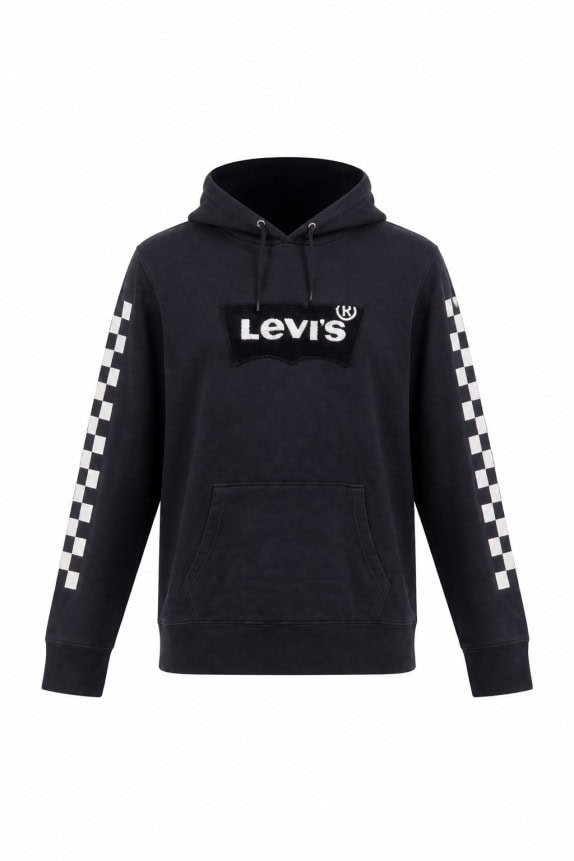LEVIS HOODIE STREETWEAR FADED BLACK UNISEX PRE OWNED XL