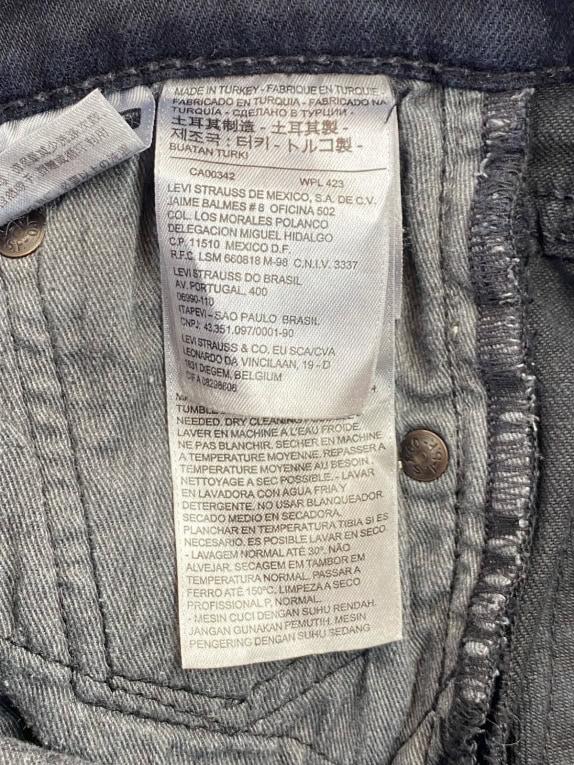 LEVIS JEANS MINIMAL FADED BLACK ΑΝΤΡΙΚΟ PRE OWNED XS