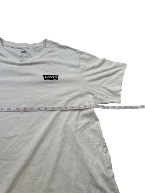 LEVIS ΚΟΝΤΟΜΑΝΙΚΗ ΜΠΛΟΥΖΑ MINIMAL ΥΠΟΛΕΥΚΟ ΑΝΤΡΙΚΟ PRE OWNED L