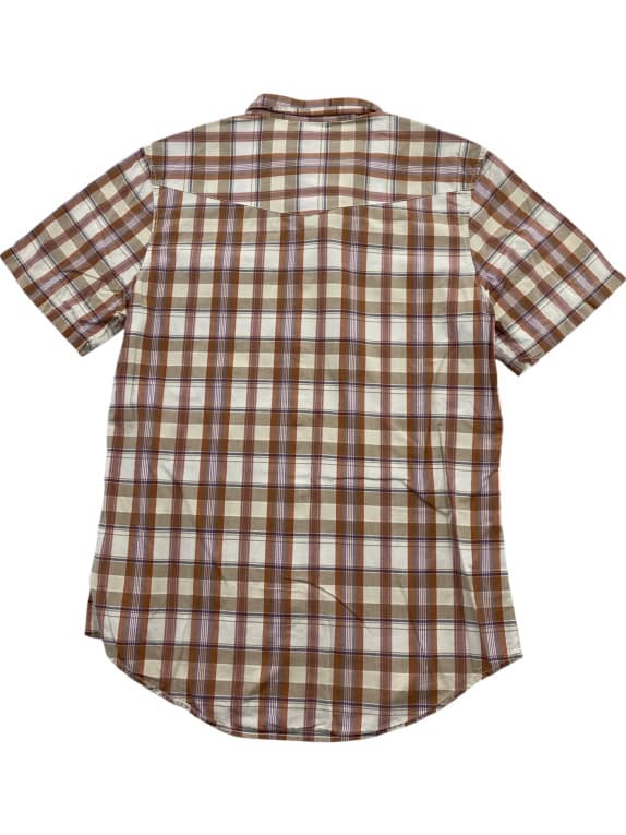 Levi's Κοντομάνικο Πουκάμισο Slim Fit Καρό Μπεζ-Λευκό-Κόκκινο Γυναικείο M
