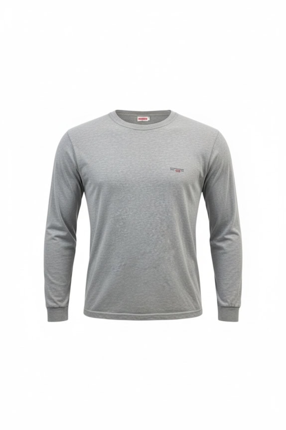 LEVI'S ΜΠΛΟΥΖΑ ΜΑΚΡΥΜΑΝΙΚΗ CASUAL ΜΙΚΡΟ ΛΟΓΟΤΥΠΟ ΓΚΡΙ ΑΝΔΡΙΚΗ