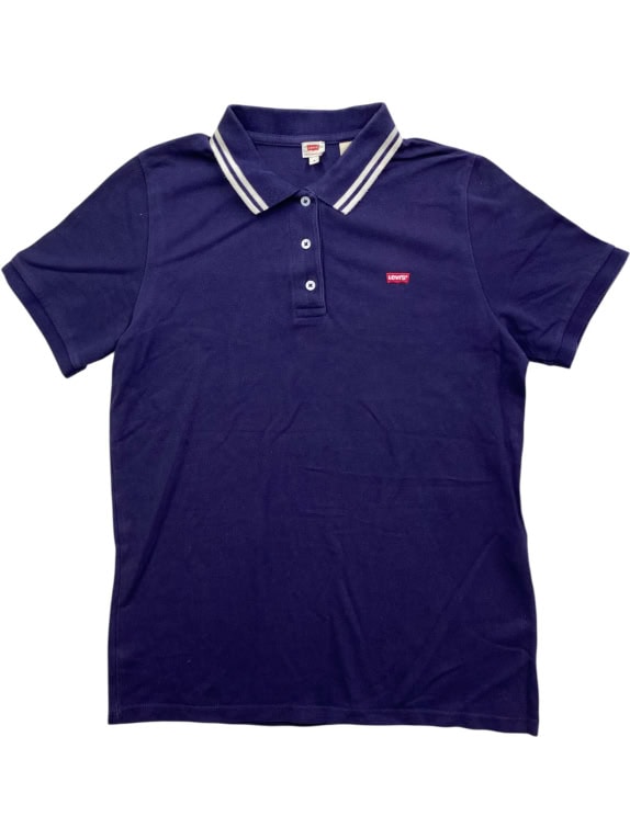 LEVI'S POLO SHIRT WITH STRIPED COLLAR DETAIL BLUE MEN'S S