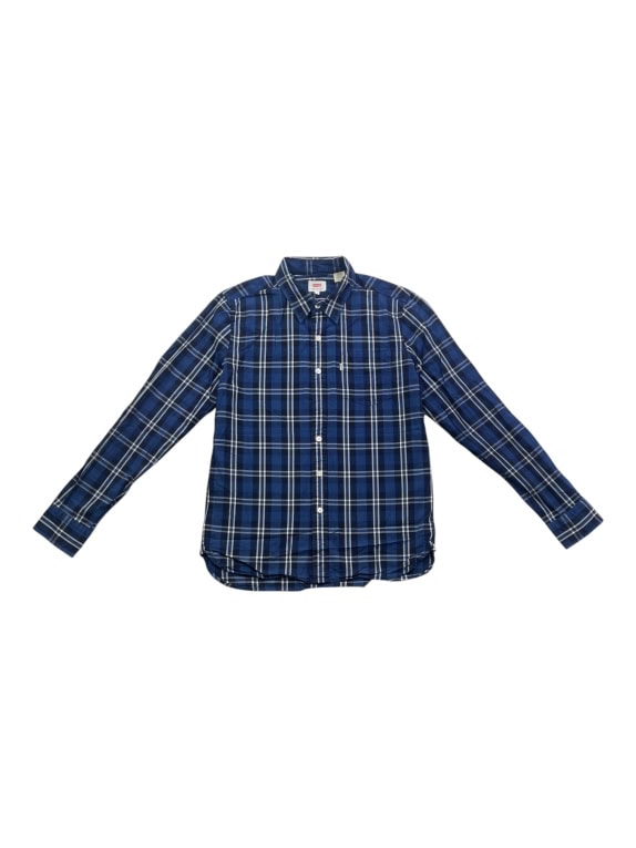 LEVI'S ΠΟΥΚΑΜΙΣΟ CASUAL ΚΑΡΟ ΜΠΛΕ ΑΝΔΡΙΚΟ S