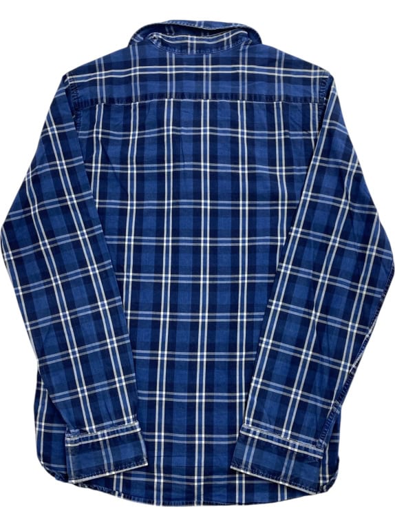 LEVI'S ΠΟΥΚΑΜΙΣΟ ΜΑΚΡΥΜΑΝΙΚΟ CHECKED CLASSIC LOGO ΜΠΛΕ ΑΝΔΡΙΚΟ SMALL