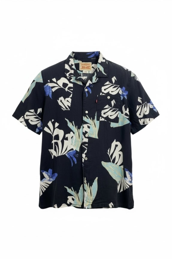 LEVI'S SHIRT WITH FLORAL PRINT BLACK MEN L