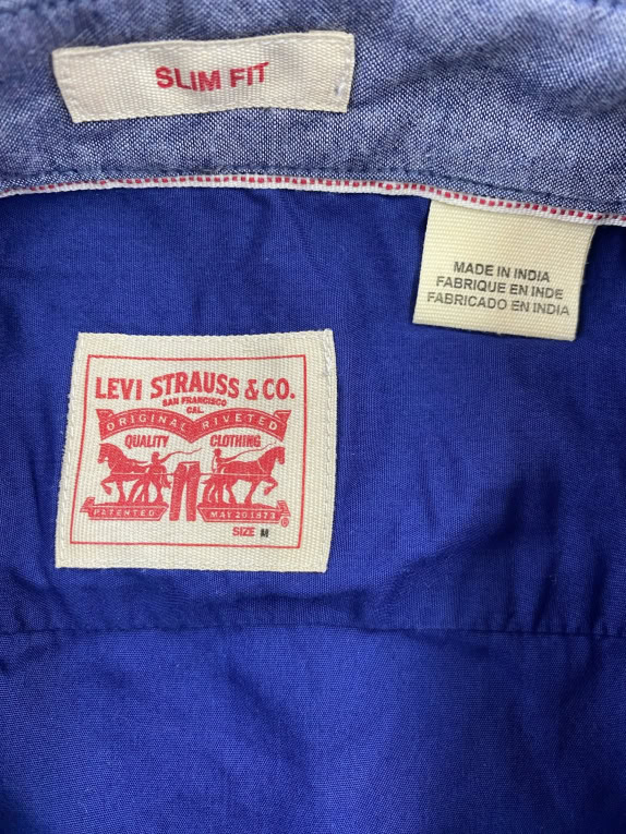 LEVIS ΠΟΥΚΑΜΙΣΟ SLIM FIT ΜΕ ΛΟΓΟΤΥΠΟ ΜΠΛΕ ΑΝΔΡΙΚΟ M