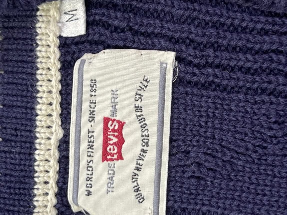1990S LEVIS SWEATER TWO TONE BLUE MEN PRE OWNED M