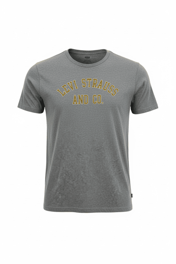LEVI'S T-SHIRT CASUAL LEVI STRAUSS ΛΟΓΟΤΥΠΟ ΓΚΡΙ ΑΝΔΡΙΚΟ M