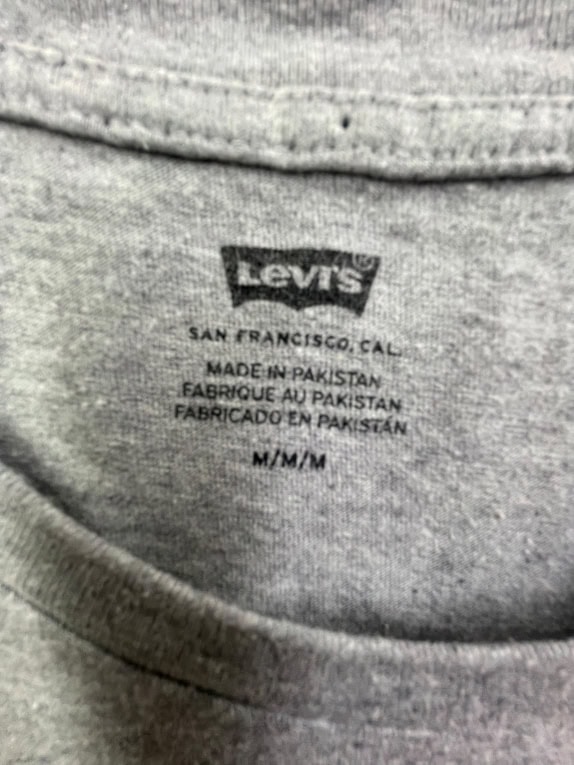 LEVI'S T-SHIRT CASUAL LEVI STRAUSS ΛΟΓΟΤΥΠΟ ΓΚΡΙ ΑΝΔΡΙΚΟ M