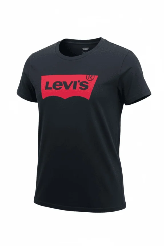 LEVI'S T-SHIRT CASUAL LOGO BLACK MEN'S M