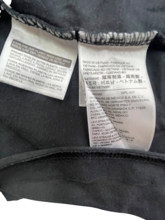 LEVI'S T-SHIRT RELAXED BACK PRINT LOGO BLACK MENS S
