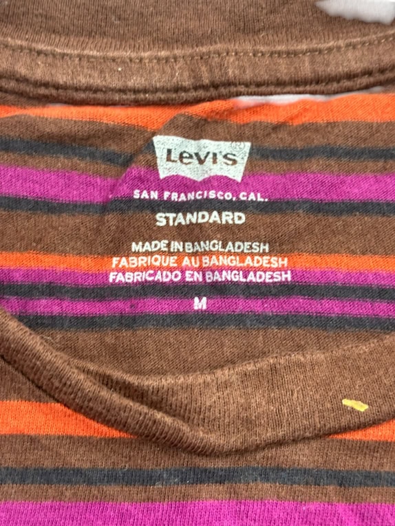 LEVI'S T-SHIRT ΡΙΓΕ ΜΕ LOGO TAB ΚΑΦΕ UNISEX MEDIUM
