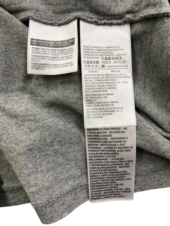 LEVI'S T-SHIRT STANDARD LOGO ΓΚΡΙ ΑΝΔΡΙΚΟ M