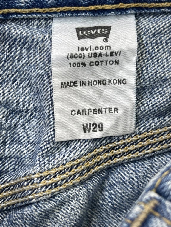 LEVIS ΤΖΙΝ CARPENTER ΒΕΡΜΟΥΔΑ WORKWEAR WASHED BLUE ΑΝΤΡΙΚΟ PRE OWNED S