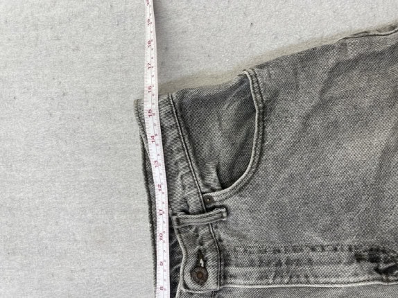 LEVIS ΒΕΡΜΟΥΔΑ DENIM VINTAGE ΓΚΡΙ ΑΝΤΡΙΚΟ PRE OWNED S