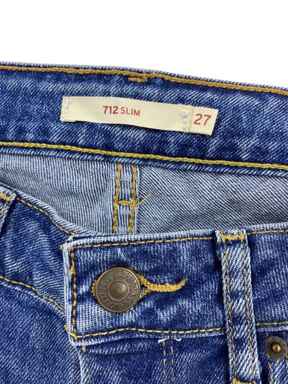 Levi’s 712 Slim Vintage Denim Jeans Logo Blue Women’s 27