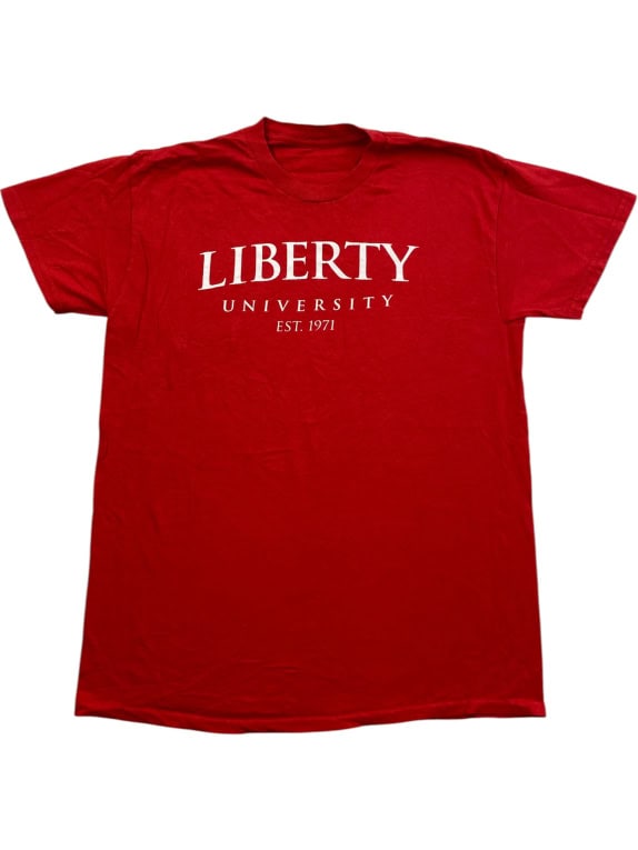 LIBERTY UNIVERSITY T-SHIRT LOGO ΚΟΚΚΙΝΟ UNISEX M