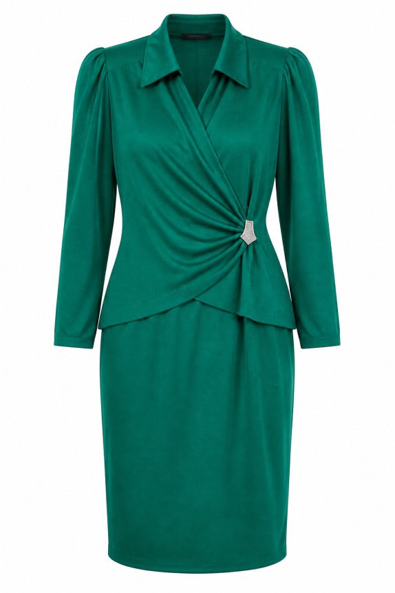 LUISA FRAGNOLI    DRESS GREEN WOMEN PRE OWNED XL