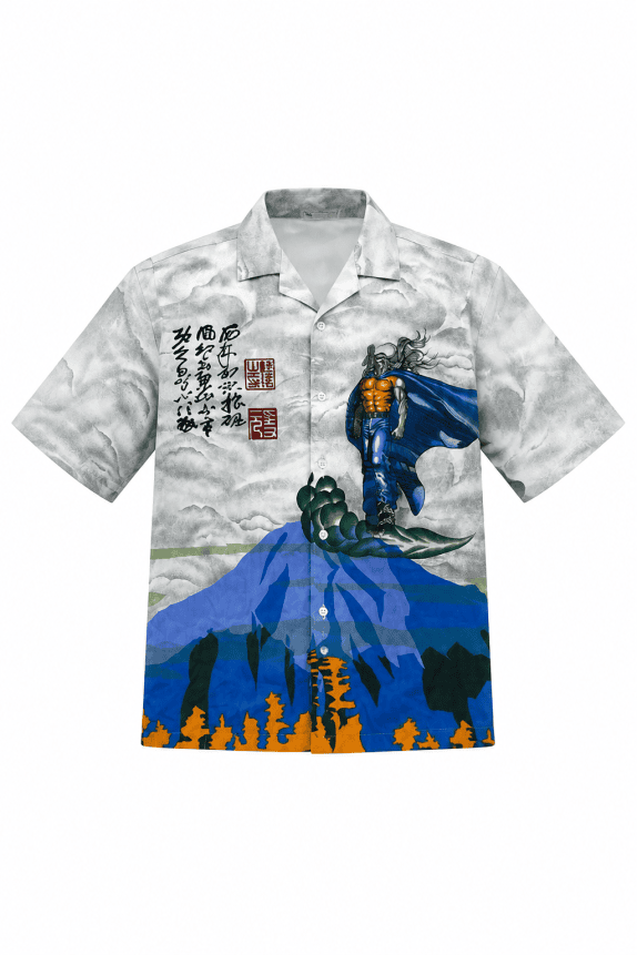 LIONS RICH SHIRT GRAPHIC GRI ANTRIKO PRE OWNED L