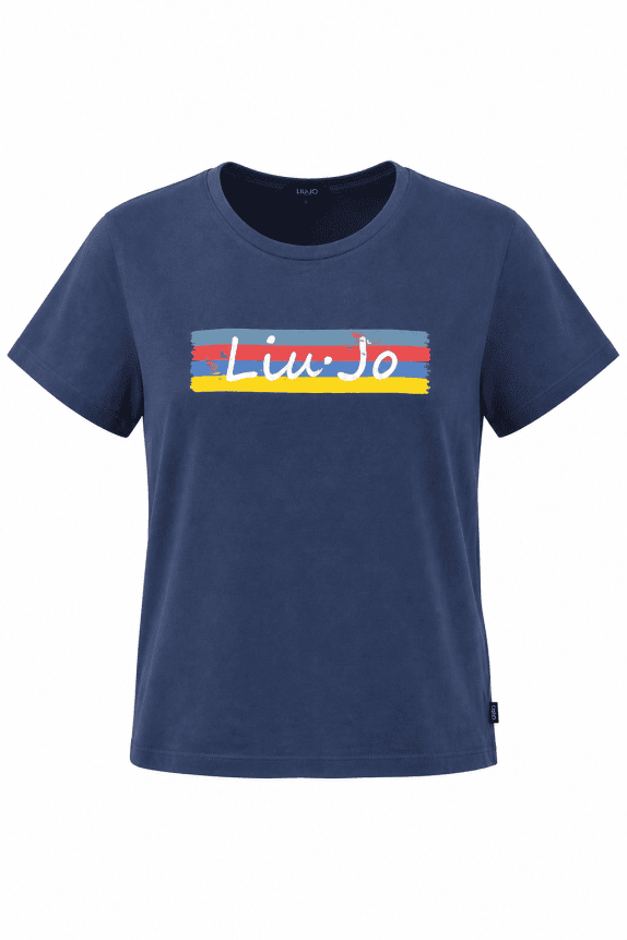 LIU JO GRAPHIC TEE CASUAL ΜΠΛΕ ΓΥΝΑΙΚΕΙΟ PRE OWNED M