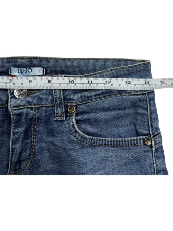 LIU JO Jeans Τζιν Παντελόνι VINTAGE Λογότυπο Μπλε Γυναικείο XS