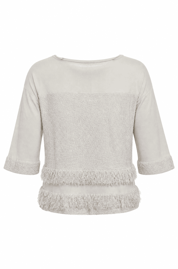 LIU JO TOP CON FRANGE CREMA DONNA PRE OWNED L