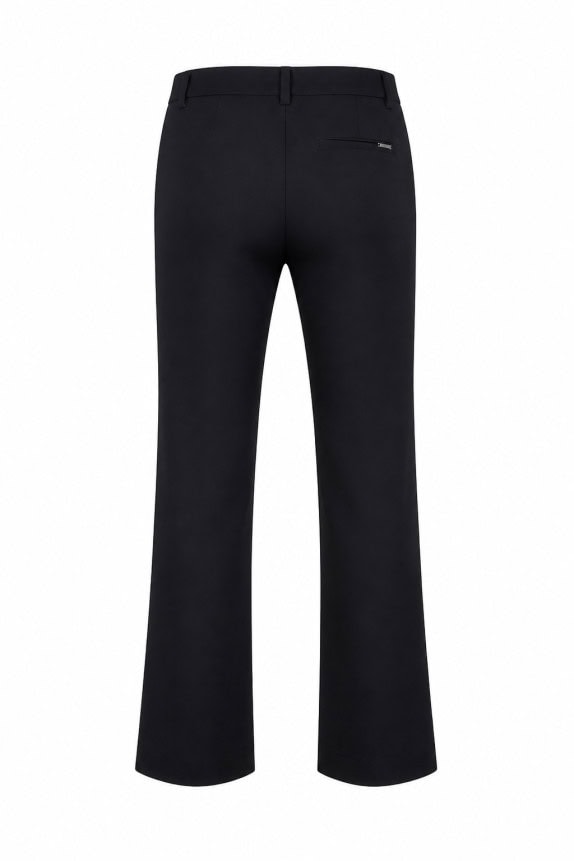 LIU JO FLARED TROUSERS MINIMAL BLACK WOMEN PRE OWNED S