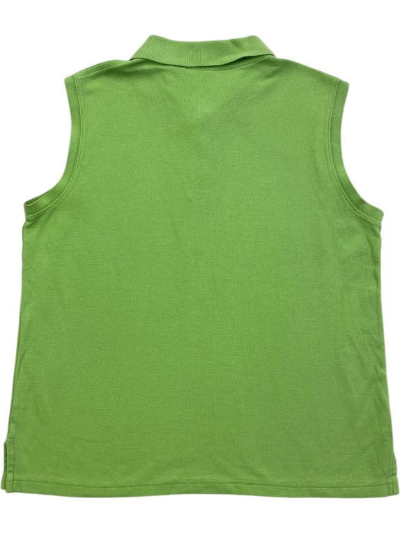 LL BEAN SLEEVELESS POLO CLASSIC GREEN WOMENS PRE OWNED M
