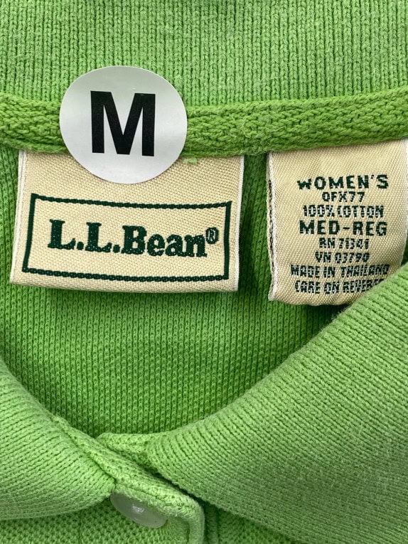 LL BEAN SLEEVELESS POLO CLASSIC GREEN WOMENS PRE OWNED M