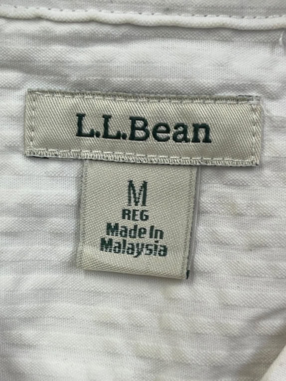 L.L. BEAN ΠΟΥΚΑΜΙΣΟ SEERSUCKER ΛΕΥΚΟ ΓΥΝΑΙΚΕΙΟ M